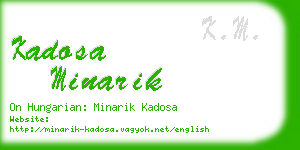 kadosa minarik business card